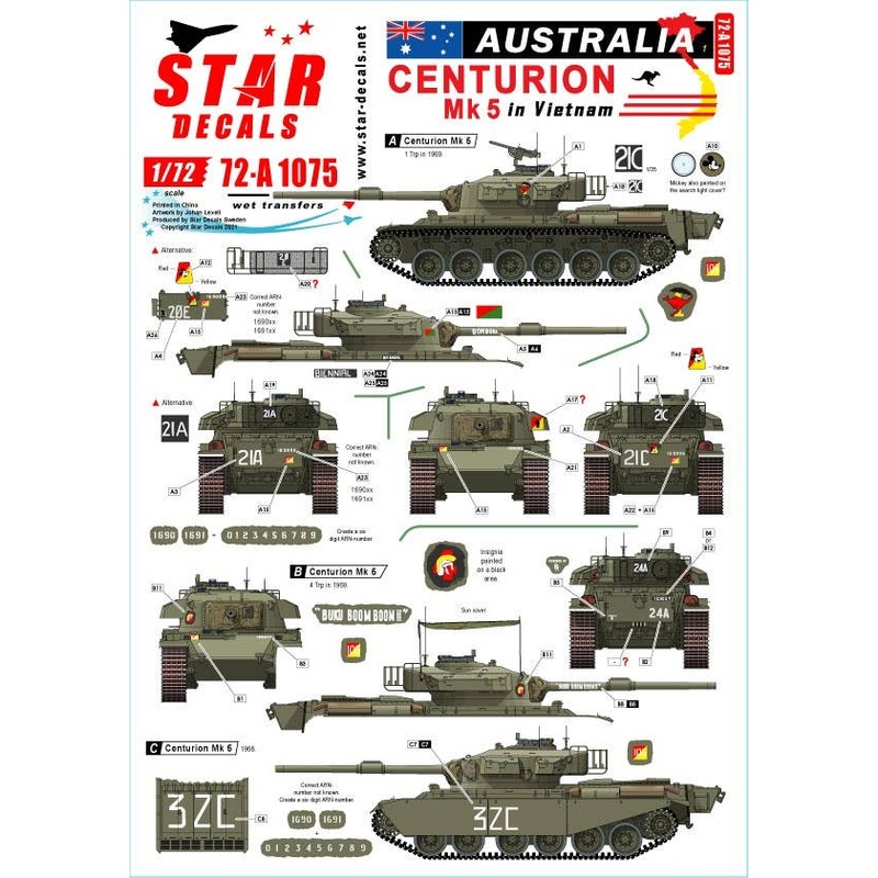 1/72 Vietnam War Australian Army in Vietnam # 1 Centurion Mk5