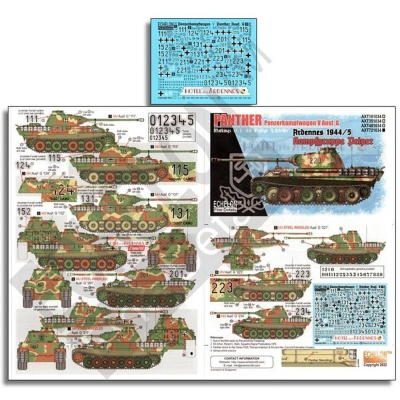 1/72 WW.II Panzer Tank Piper Combat Team Ardennes belonging to the 1st SS Panzer Division of Germany 1944-45