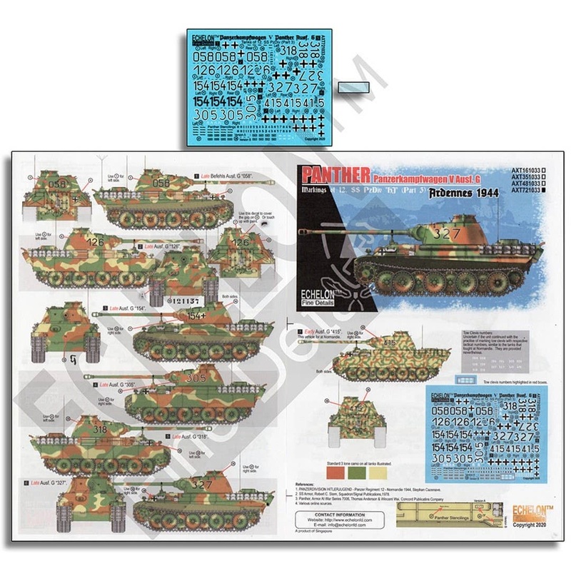 1/72 WWII German Waffen-SS 12th SS Panzer Division Panther Tank Part 3 Ardennes 1944