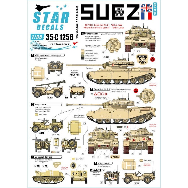 1/35 1956 Suez Crisis #1 British and French Tanks and AFVs