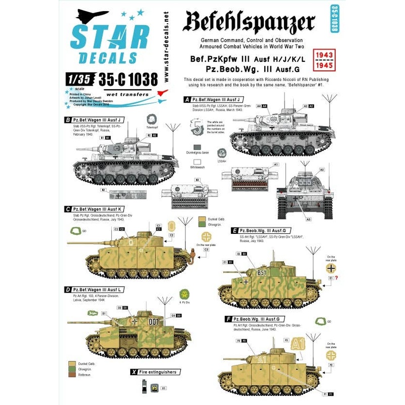 1/35 Befehlspanzer #3 (Bef.Pz (III Ausf H/J/K/L)