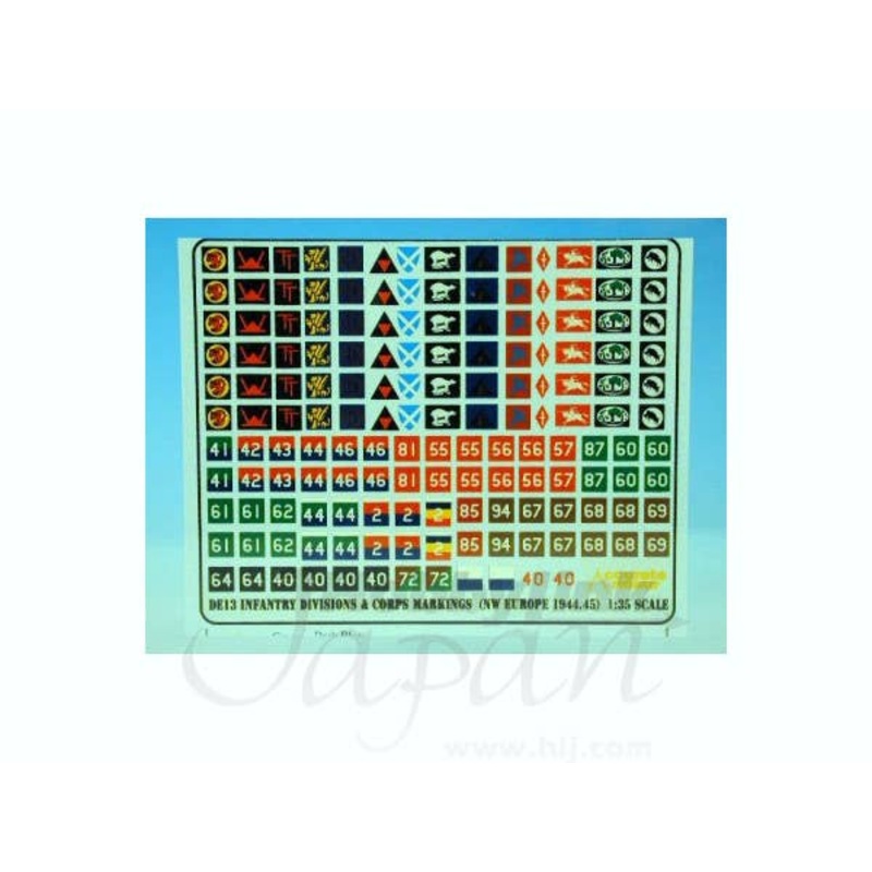 1/35 British Infantry Divisions & Corps WWII Northwest Europe
