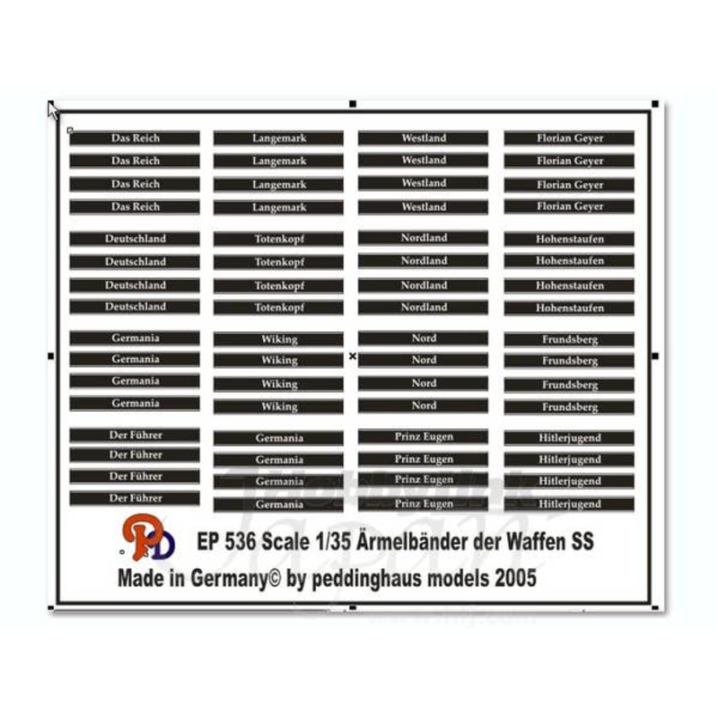1/35 Cufftitles of the Waffen SS