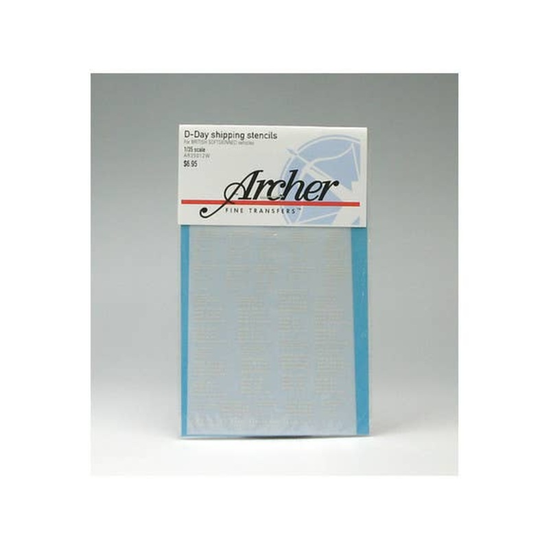 1/35 D-Day Shipping Stencils for British Softskin Vehicles (White)