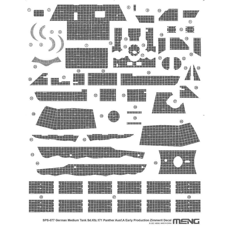 1/35 German Medium Tank Sd.Kfz.171 Panther A Early Zimmerit Coating Decal