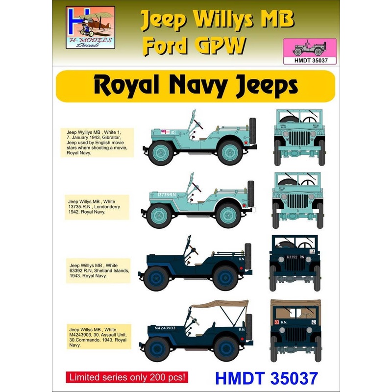 1/35 Jeep Willys MB/Ford GPW: Royal Navy Jeeps