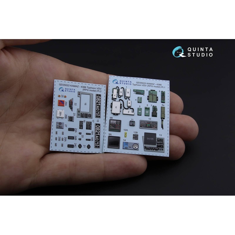 1/35 KAMAZ K-4386 Typhoon VDV Interior 3D-Printed & Colored Decals for RPG-model Kit