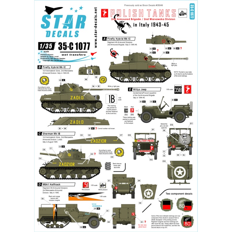 1/35 Polish Tanks 5 2nd Armoured Bde, 2nd Warsawska Div. in Italy 1943-4