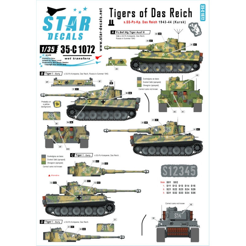 1/35 Tigers of Das Reich s.SS-Pz-Kp. Das Reich 1943-44 (Kursk and Beyond)