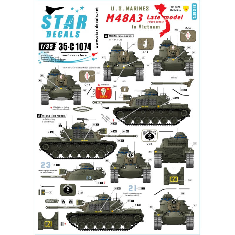 1/35 US Marines M48A3 Late Model in Vietnam 1st Tank Battalion