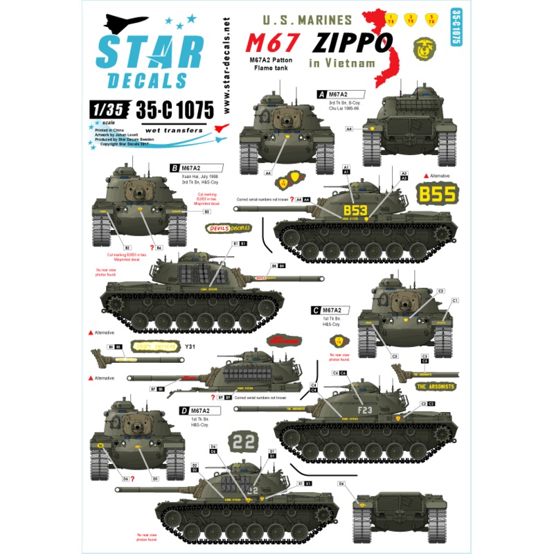 1/35 US Marines M67 Zippo in Vietnam Flame Tanks