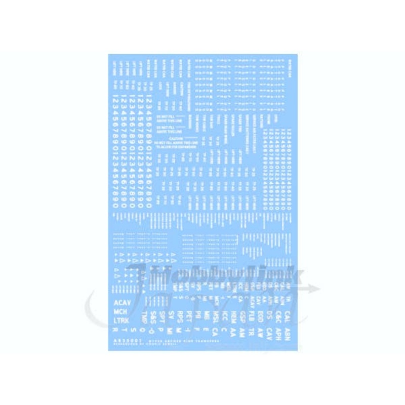 1/35 US Military Vehicle Markings & Labeling (White)