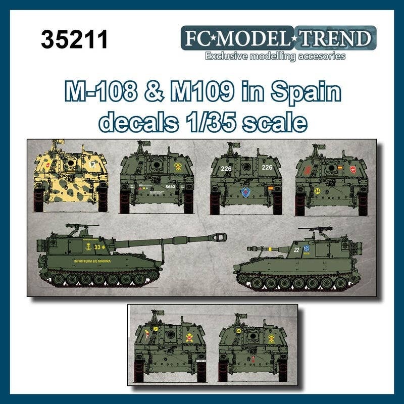 1/35 USA M108 & M109 Decals (Spanish Military Specification)
