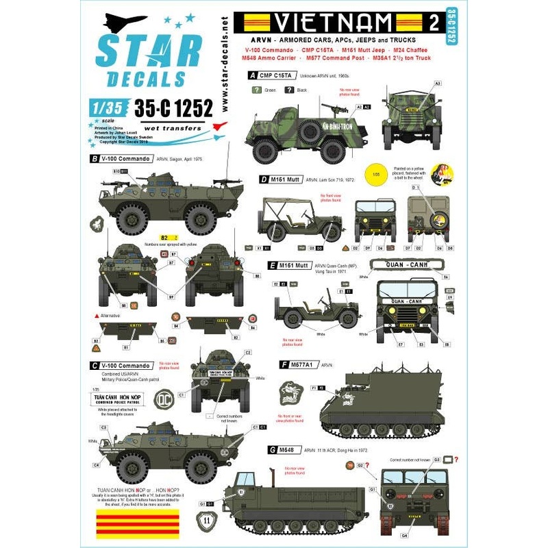 1/35 Vietnam ARVN #2 V-100, Greyhound and other AFVs in South Vietnam Army