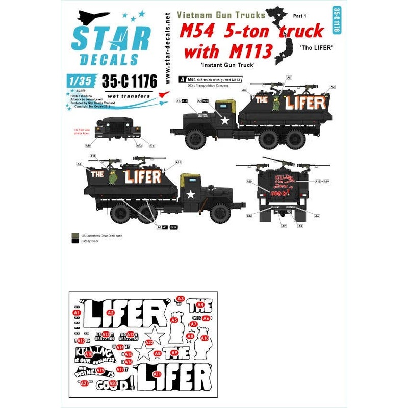1/35 Vietnam Gun Trucks #1 The LIFER M54 5-Ton Truck with a Gutted M113