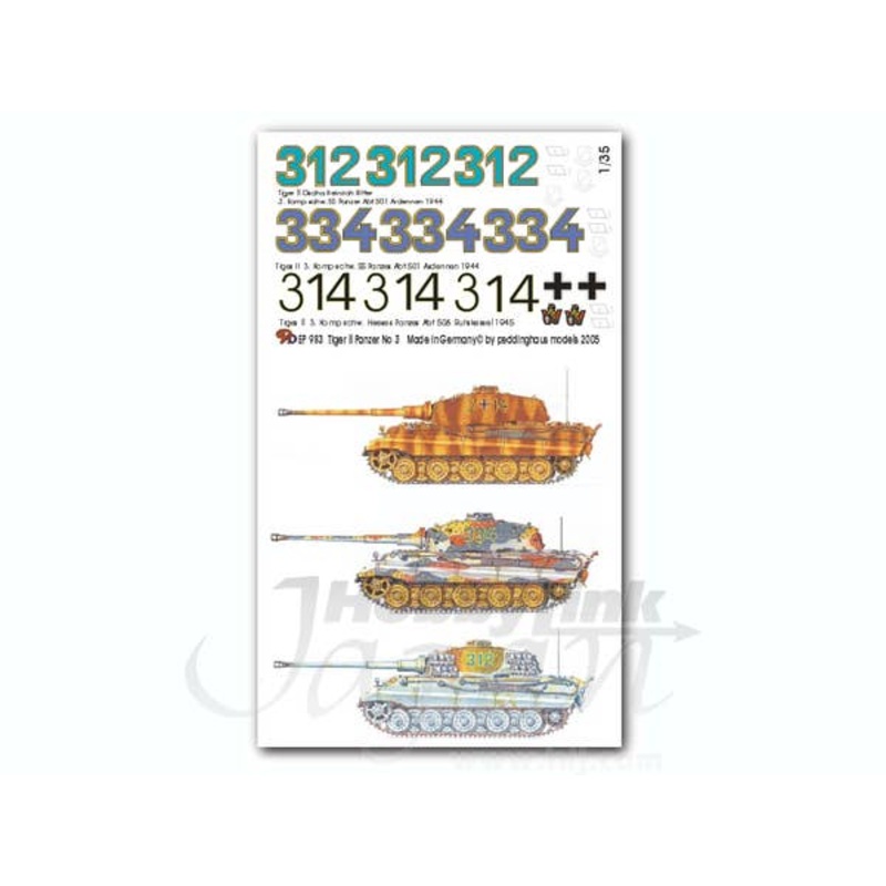 1/35 King Tiger Markings No 3