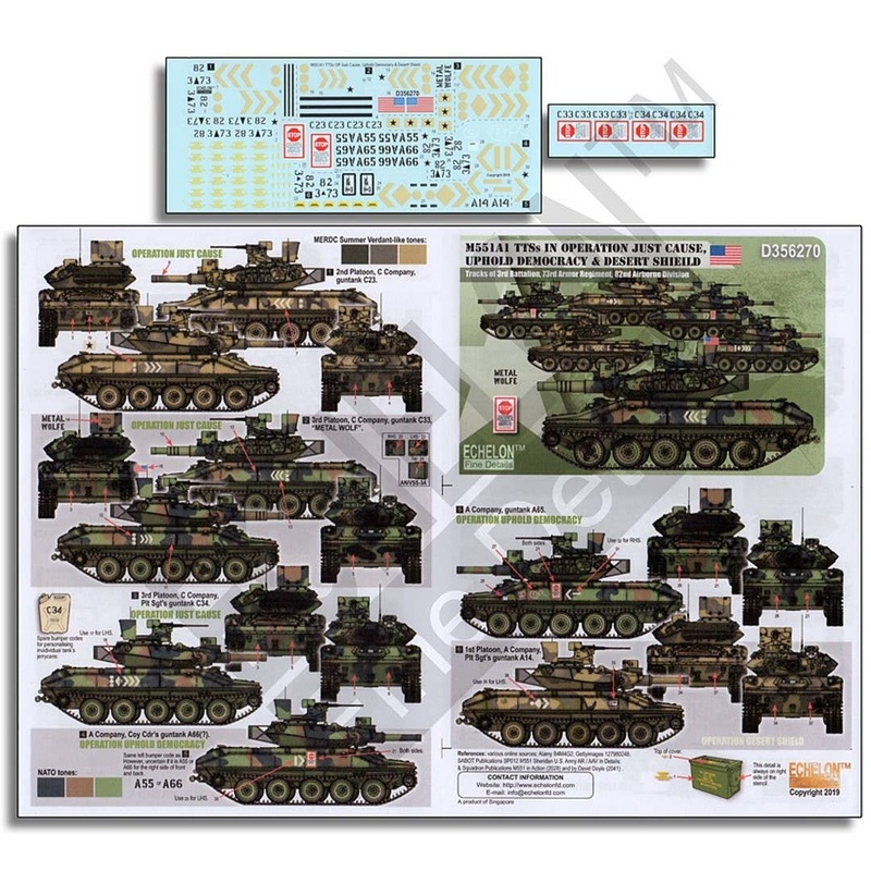 1/35 M551A1 TTSs in OP Just Cause, Uphold Democracy & Desert Shield