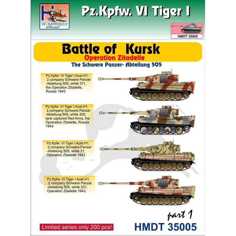 1/35 Pz.Kpfw.VI Tiger I Battle of Kursk (Schwere Pz.-Abt.505), Pt.1
