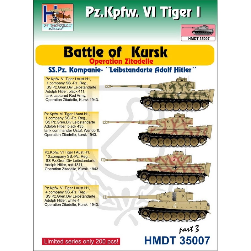 1/35 Pz.Kpfw.VI Tiger I Battle of Kursk (SS-Pz.Kp. "Leibstandarte AH"), Pt.3