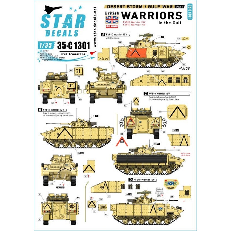 1/35 Warrior ISVs / ICVs in the current Gulf War 1990 --91