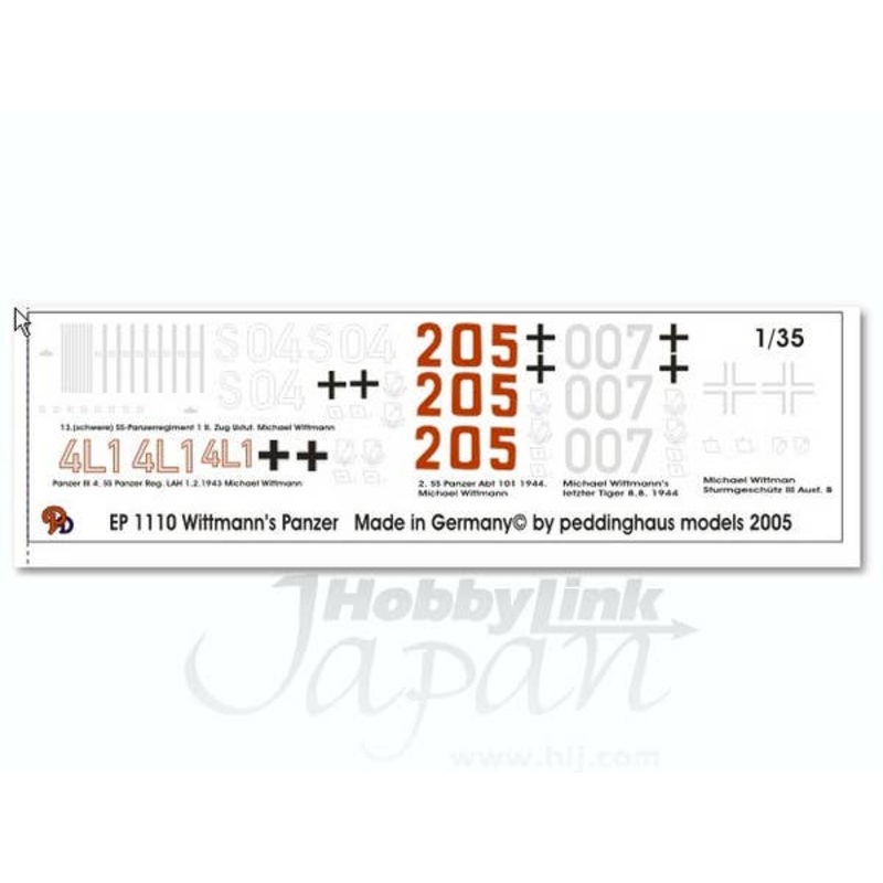 1/35 Wittmann's Tanks Markings