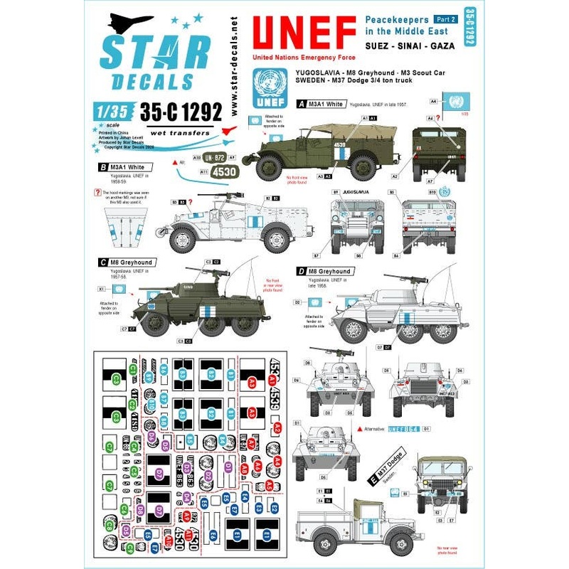 1/35 Working Peacekeeping Forces In The Middle East Unef Yugoslavia And Swedish Army Vehicles In Suez Sinai Gaza Strip
