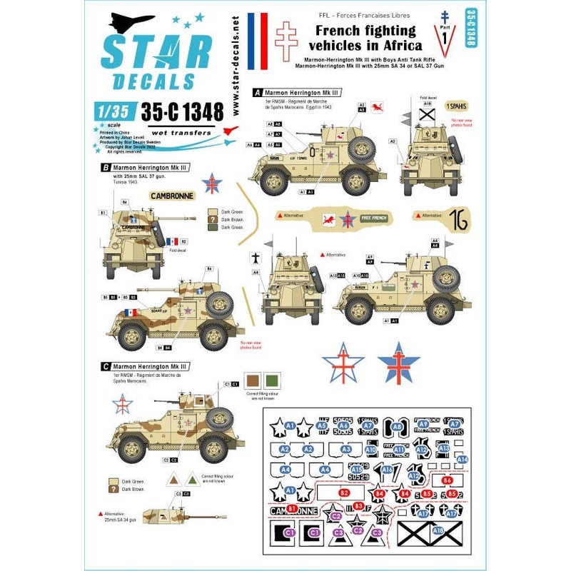 1/35 WW.II Free French Armored Cars in Africa Part 1 Marmon Herrington Mk III Armored Car