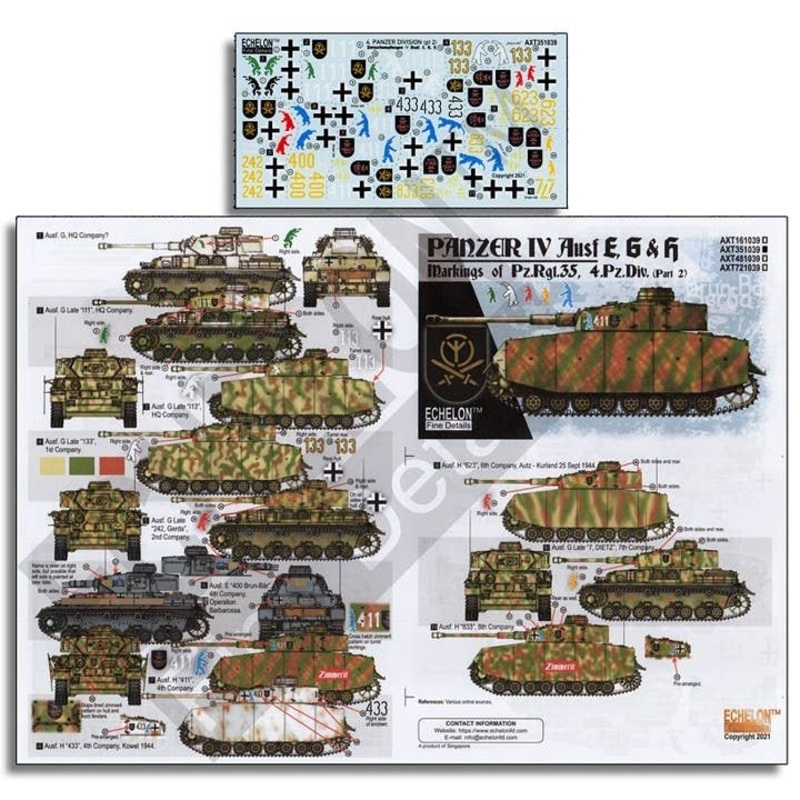 1/35 WWII German 4th Panzer Division Panzer IV E / G / H Type Part 2