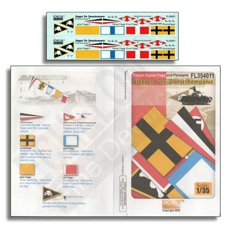 1/35 WWII Germany Tank Signal Flags and Pennants