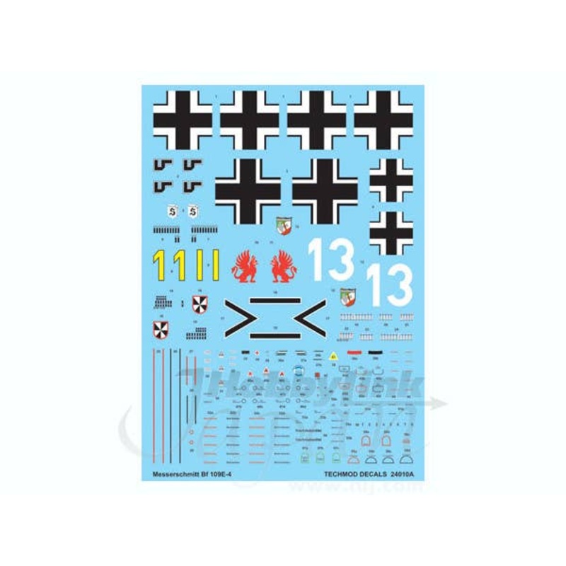 1/24 Messerschmitt Bf-109 E-4 1940 w/Canopy mask
