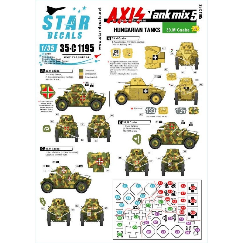1/35 Axis Tank Mix #5 Hungarian Tanks 39.M Csaba