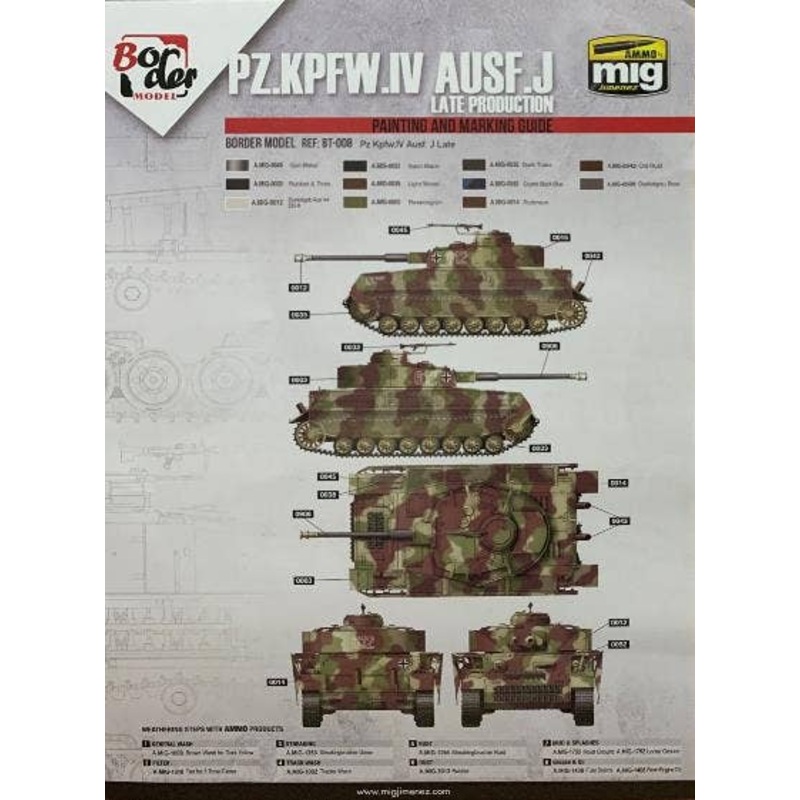 1/35 Border Model PzKpfw IV Camouflage Masking Sheet B