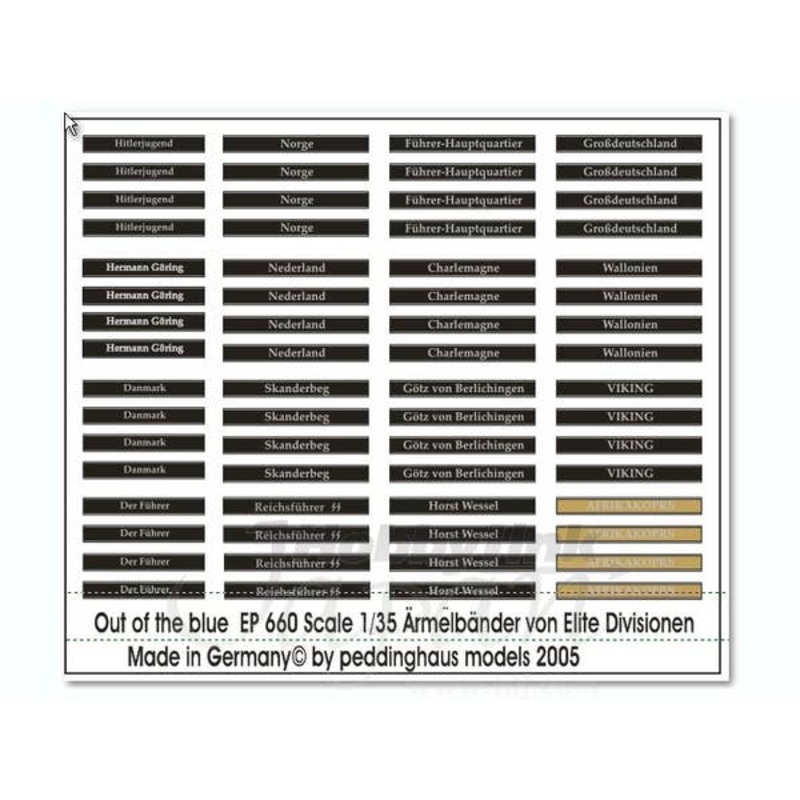 1/35 Cufftitles of the Waffen SS and Wehrmacht No. 2
