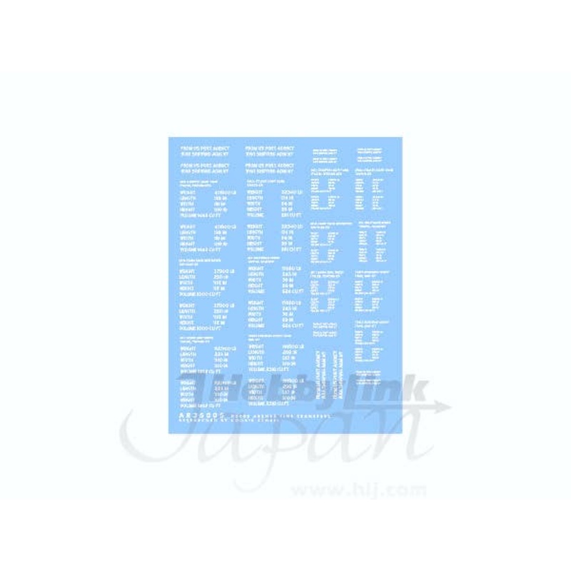 1/35 D-day Shipping Stencils for Armored Vehicles other than Shermans (White)