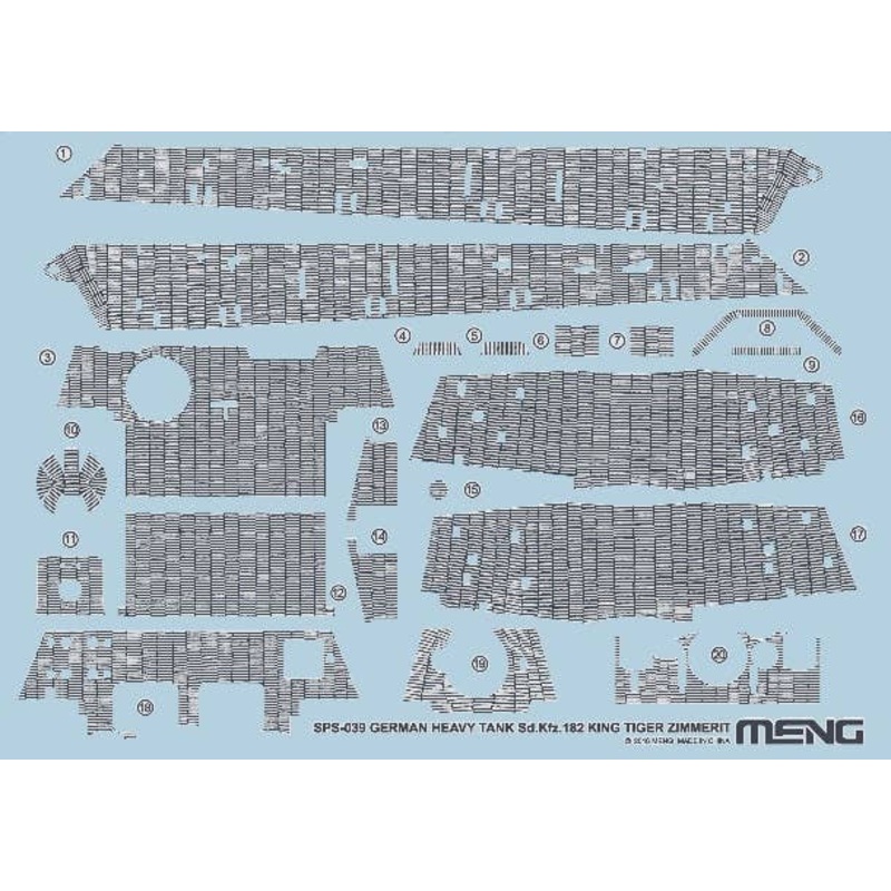 1/35 German Heavy Tank Sd.Kfz.182 King Tiger Zimmerit Decal