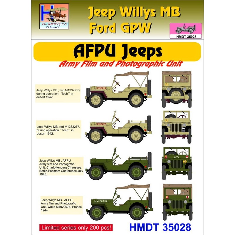 1/35 Jeep Willys MB/Ford GPW: AFPU Jeeps