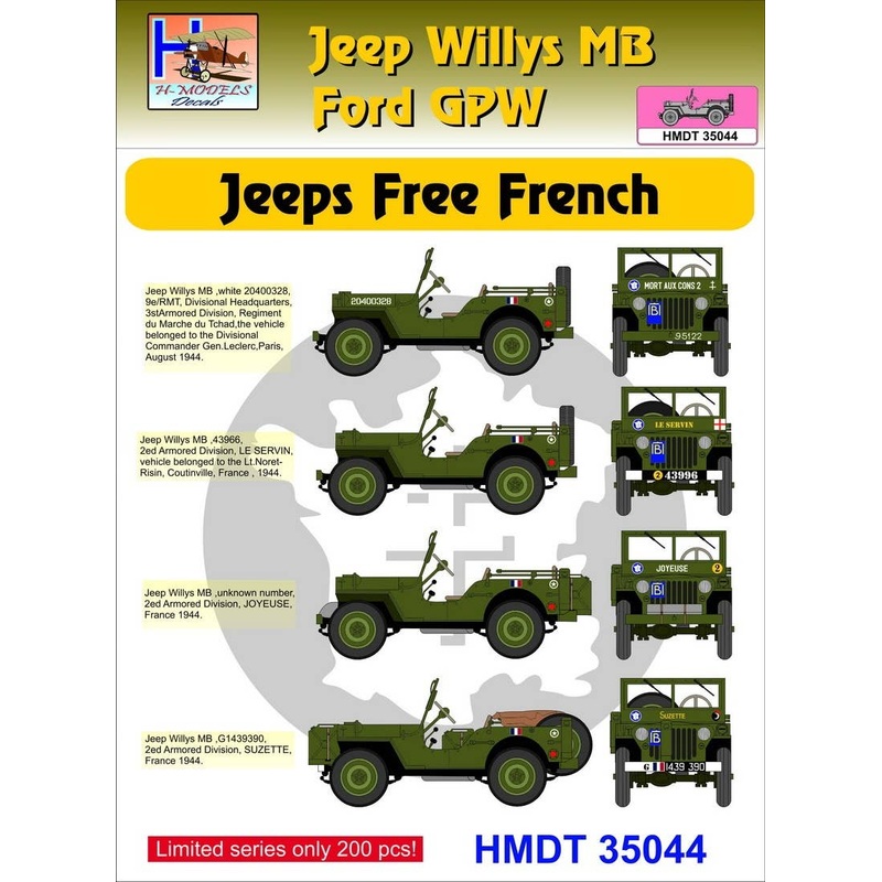 1/35 Jeep Willys MB/Ford GPW: Free France Jeeps