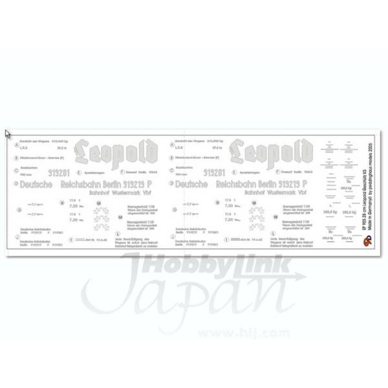1/35 Leopold Railgun Markings for Dragon and Trumpeter Kits
