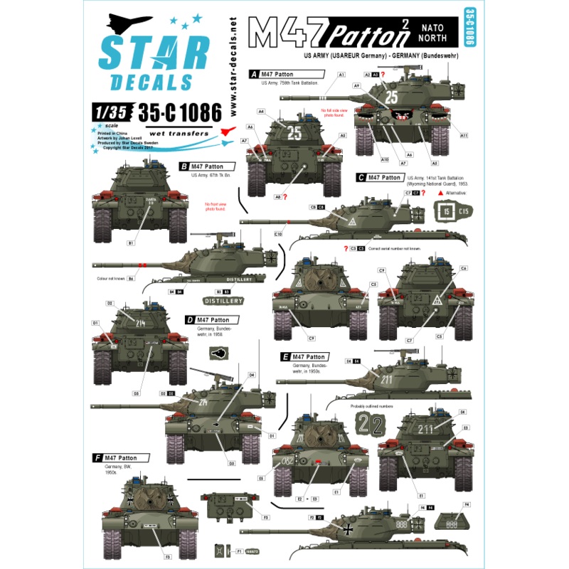 1/35 M47 Patton #2 NATO North. USA and Germany.