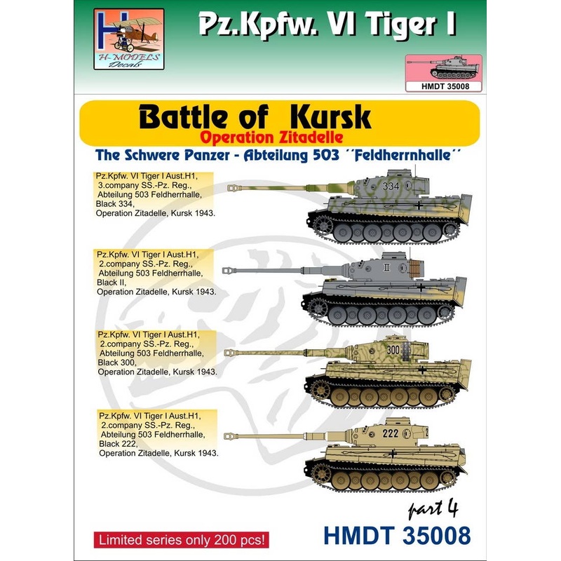 1/35 Pz.Kpfw.VI Tiger I Battle of Kursk (Schwere Pz. Abt.503 "Feldherrnhalle"), Pt.4