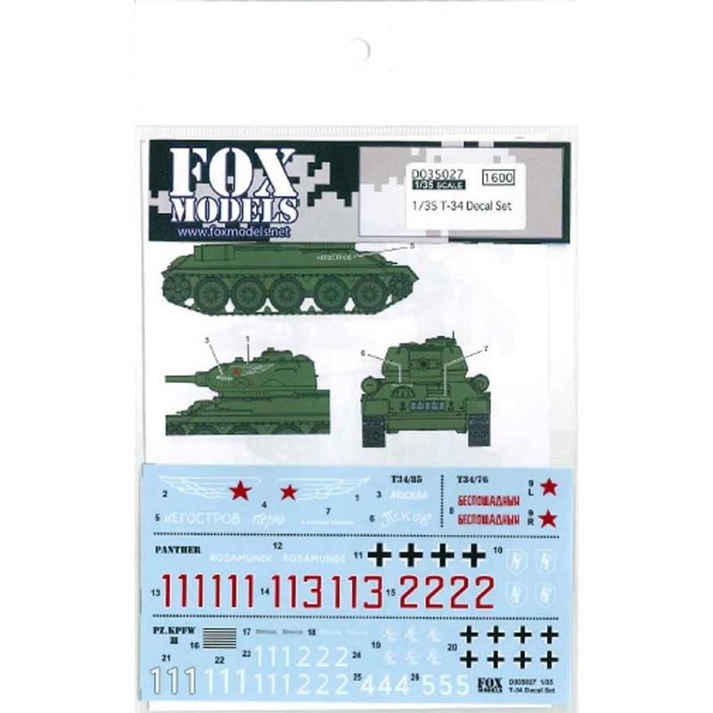 1/35 T-34 Decal Set