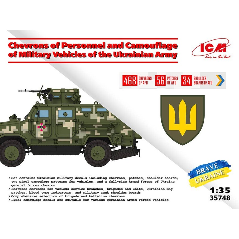 1/35 Ukrainian Military Decals (vehicle pixel camo & unit markings)