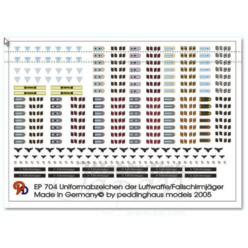 1/35 Uniform Insignia for Luftwaffe Anti Aircraft Troops & Paratroopers