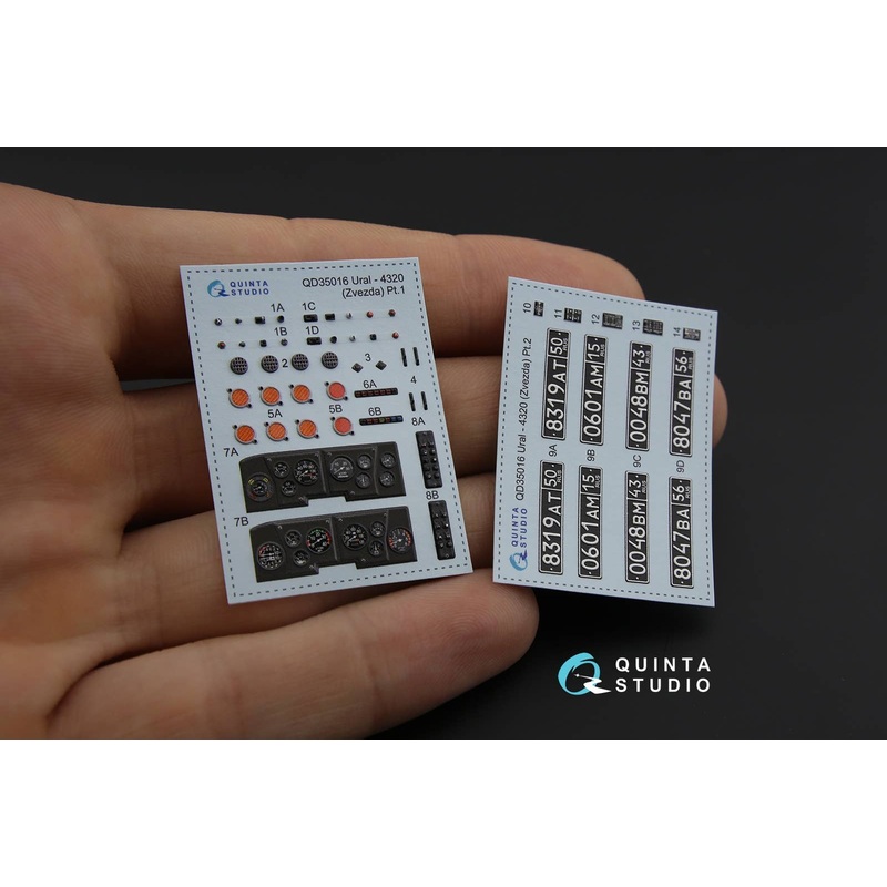 1/35 Ural-4320 3D-Printed & coloured Interior on decal paper (for Zvezda kit)