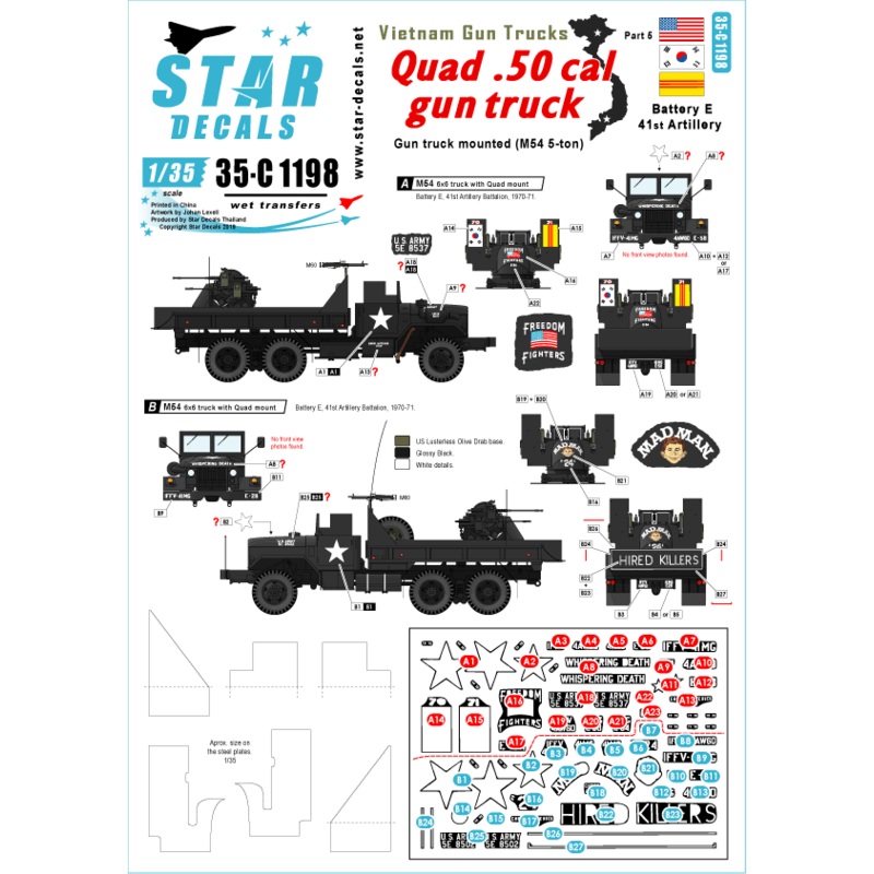 1/35 Vietnam Gun Trucks #5 Quad 50 Cal Gun Truck, FREEDOM FIGHTERS, MAD MAN