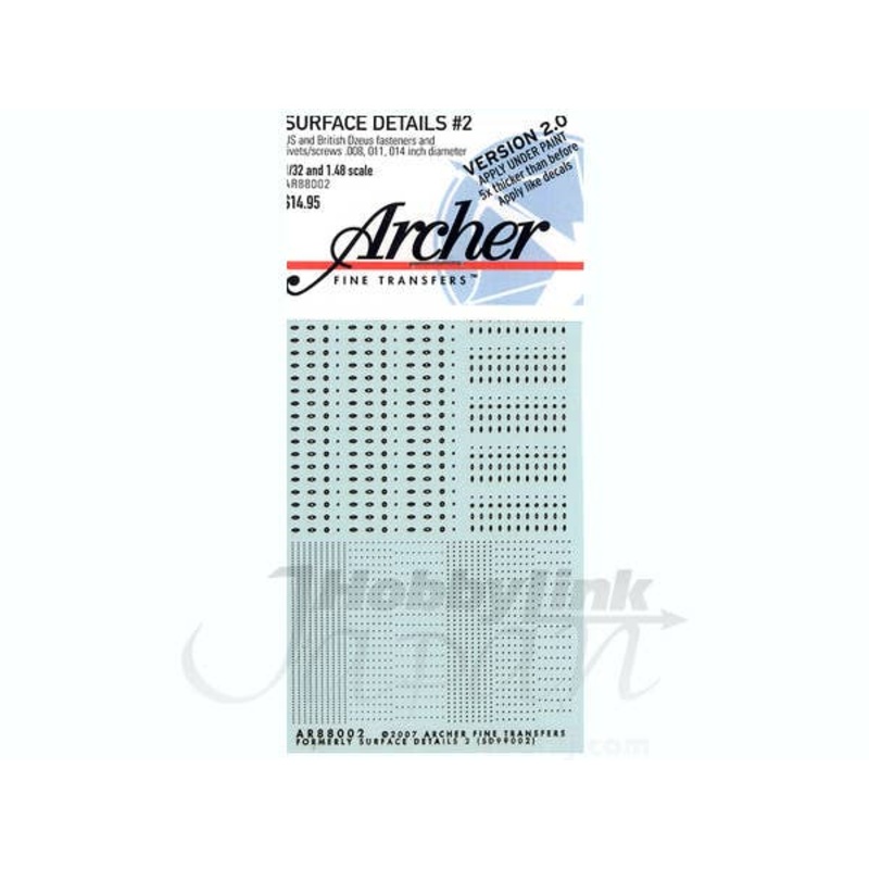 Surface Details #2: US & British Dzeus Fasteners, Rivets, Screws