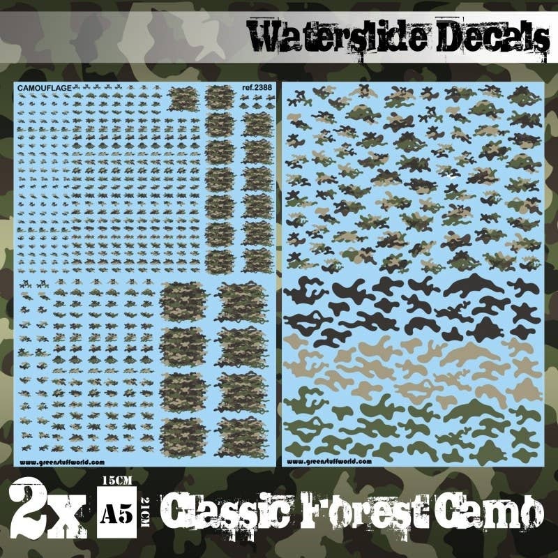 Waterslide Decals Classic Forest Camo