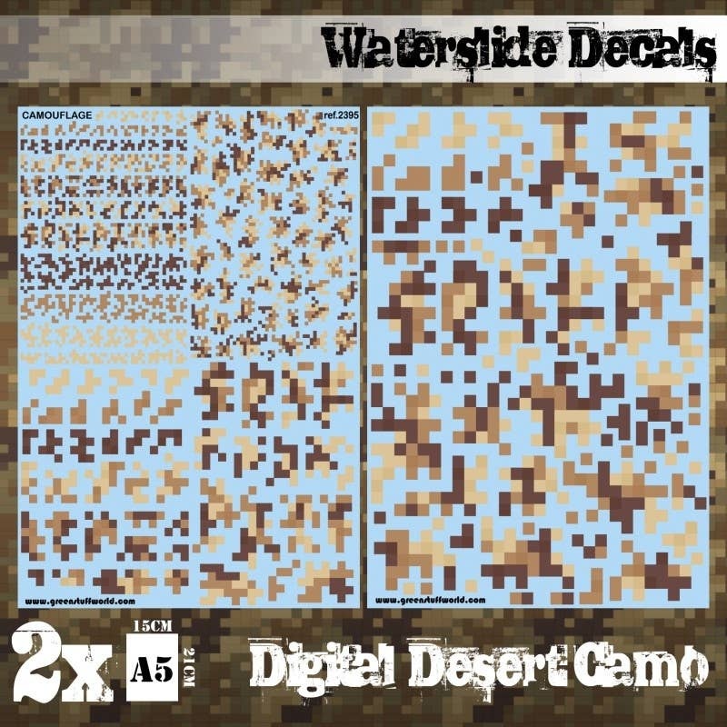 Waterslide Decals Digital Desert Camo