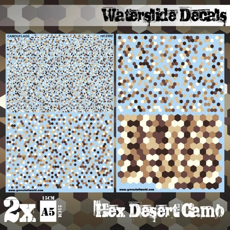 Waterslide Decals Hex Desert Camo