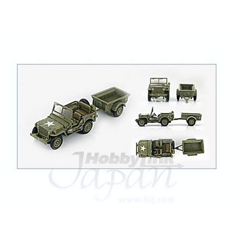 1/72 Willys MB Jeep & Trailer Iwo-To